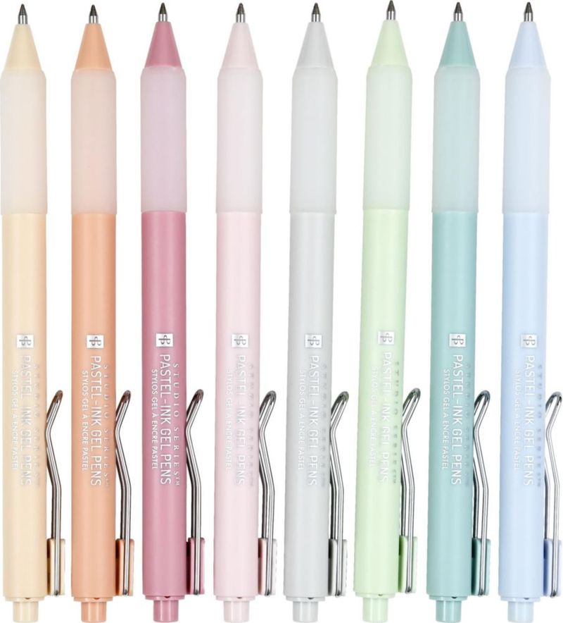 Bolígrafos de gel PETER PAUPER PRESS - Pack de 8 colores pastel