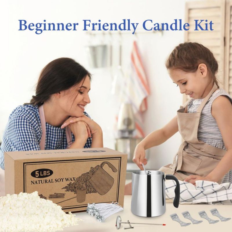 Kit de fabricación de velas SAEUYVB 23 kg de cera de soja con cazo de vertido