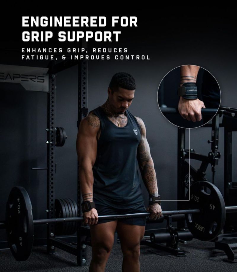 Correa de ejercicio Gymreapers GripLink para levantamiento 37 cm