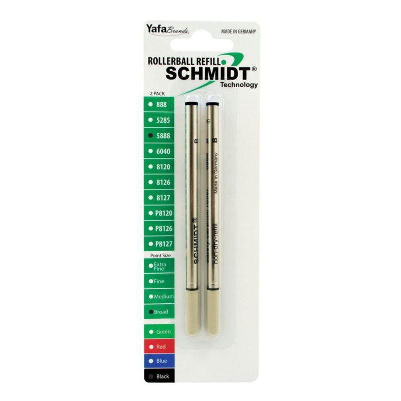 Recarga de bolígrafo SCHMIDT 5888 10 mm negro – paquete de 2