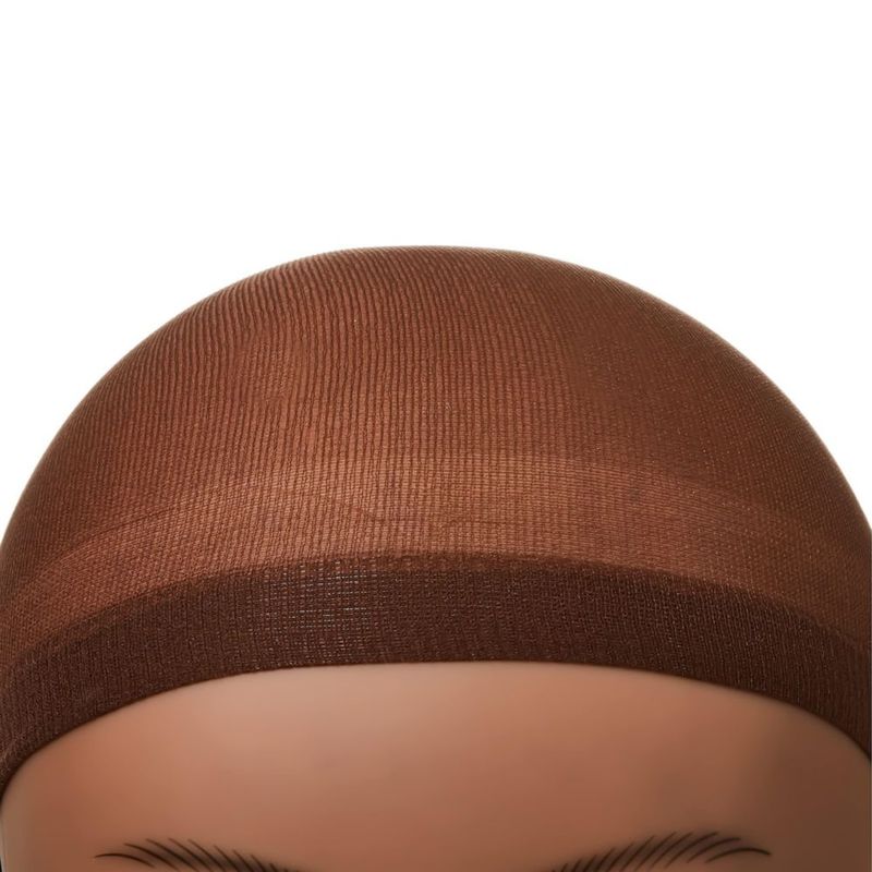 Gorros para Peluca Red by Kiss Stocking 5 PCS Marrón Oscuro