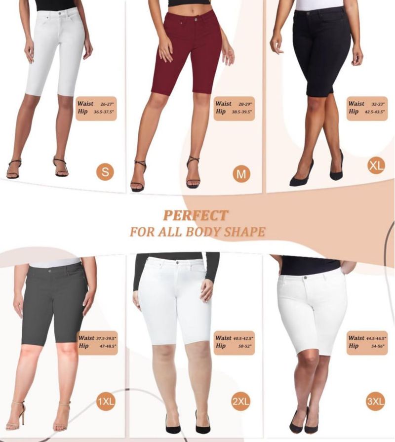Hybrid & Company Bermudas para Mujer B44876X Negro 3X