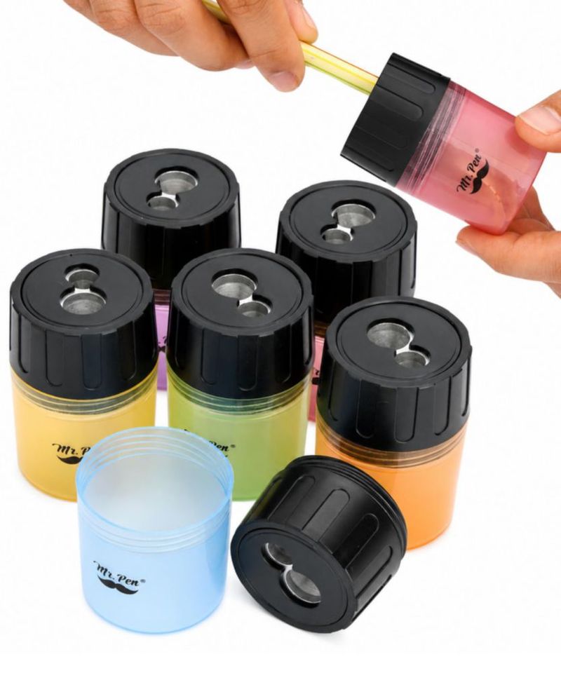 Sacapuntas Mr. Pen pack de 6 con doble orificio