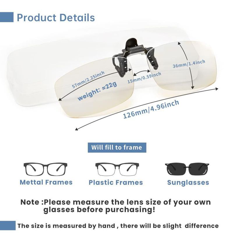 Lentes de Lectura Riwissipa Clip On Flip Up con Filtro de Luz Azul 2.75