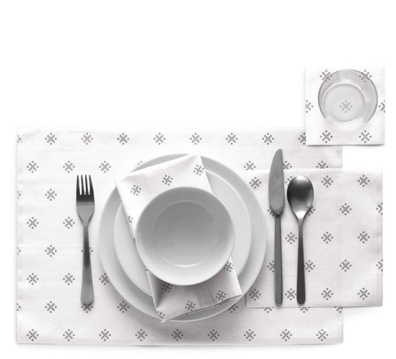 Servilleta de Tela MY DRAP de Lino Estampada 32x32 cm 6 Unidades