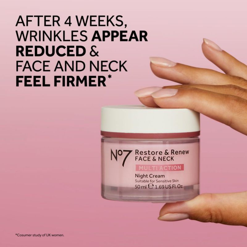 Crema de noche para rostro y cuello Restore & Renew No7 50 ml