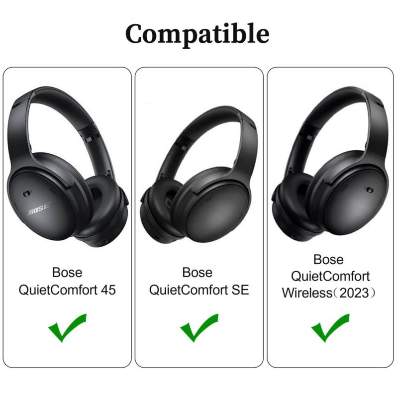 Almohadillas de repuesto Miruchertter para Bose QuietComfort 45