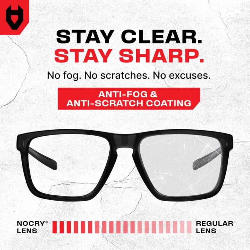 Gafas de Seguridad NoCry ANSI Z87.1 con Lentes de Lectura 2.0 y Anti-empañante
