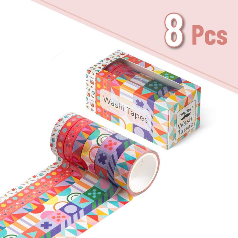 Cinta Washi Mr. Pen - 8 rollos de 5 yardas (457 m) cada uno
