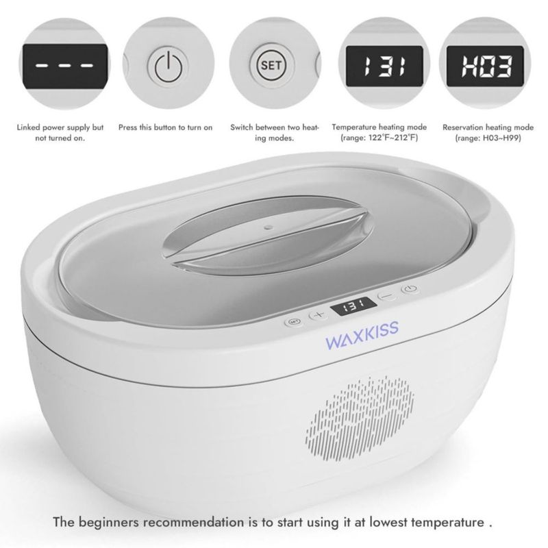 Máquina de cera de parafina waxkiss 3 L – Kit para manos y pies