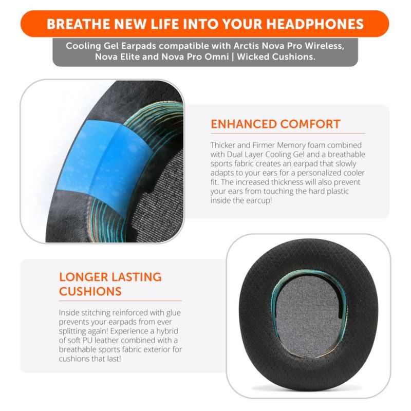 Kit de almohadillas para auriculares WC Nova Pro Wireless V2