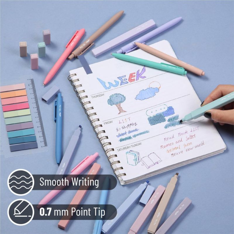 Resaltadores y Bolígrafos de Gel Mr. Pen – Pack de 16 unidades en tonos pastel