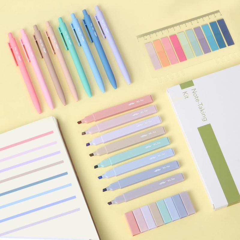 Resaltadores y Bolígrafos de Gel Mr. Pen – Pack de 16 unidades en tonos pastel