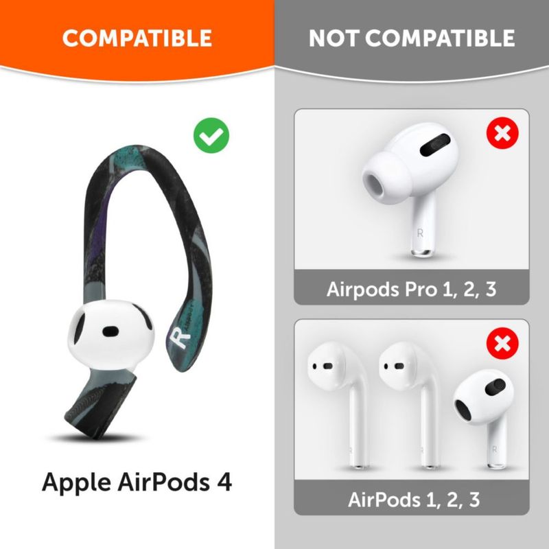 Ganchos para auriculares WC ajustables para AirPods 4