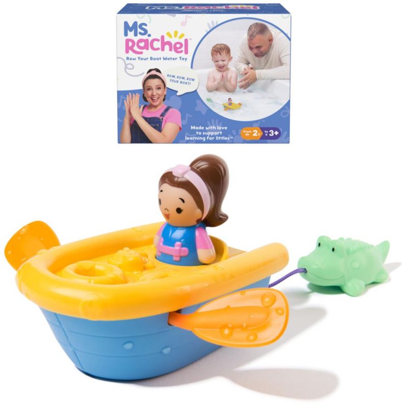 Juguete de agua Ms. Rachel Row Your Boat para baño educativo