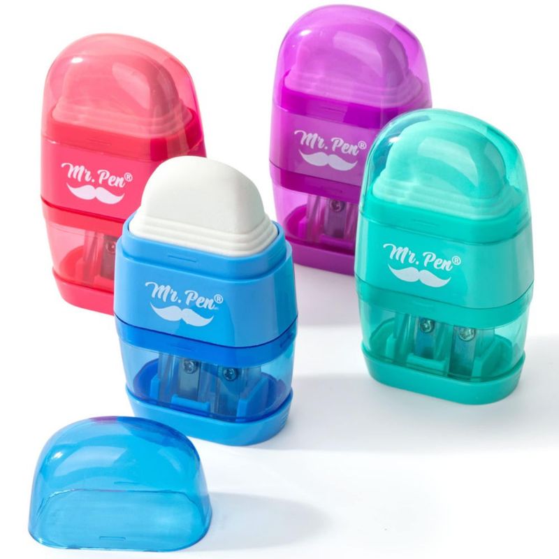 Sacapuntas Mr. Pen paquete de 4 colores surtidos