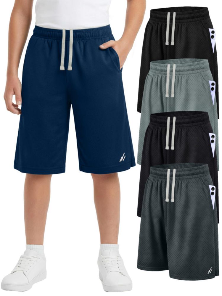 SHORTS NY Threads Talla Grande Pack de 5 - Negro/Gris/Azul marino