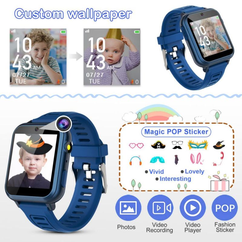 Reloj inteligente Phyulls para niños con 24 juegos despertador y cámara
