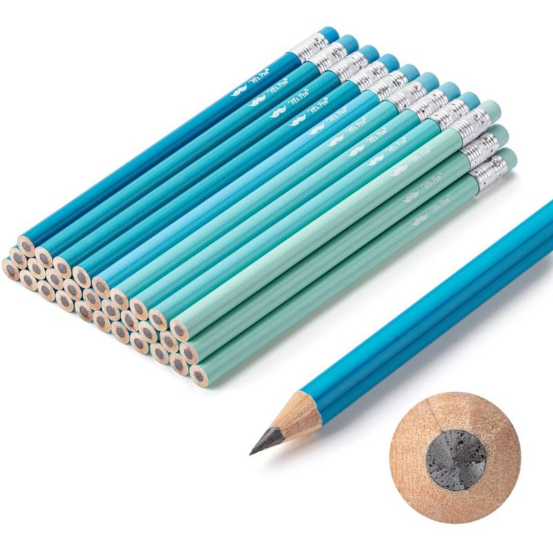 Lápices Jumbo Mr. Pen Paquete de 30 con Borrador Colorido