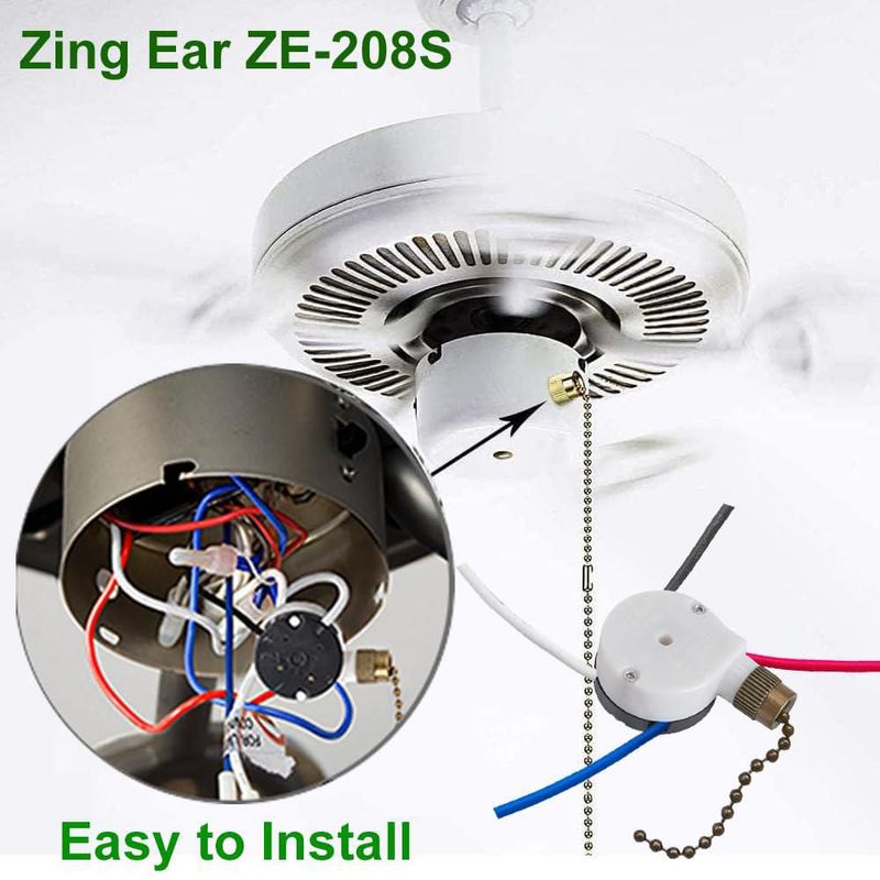 Interruptor para Ventilador de Techo PaeorRorL ZE-208s 3 Velocidades 4 Cables