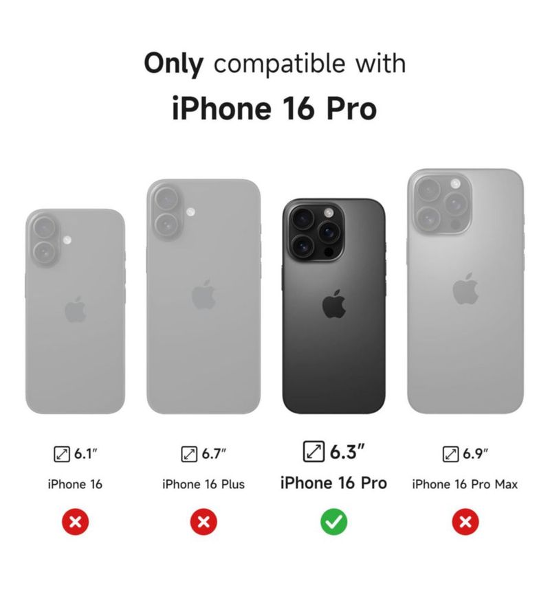 Funda SURITCH para iPhone 16 Pro con cámara deslizante negra