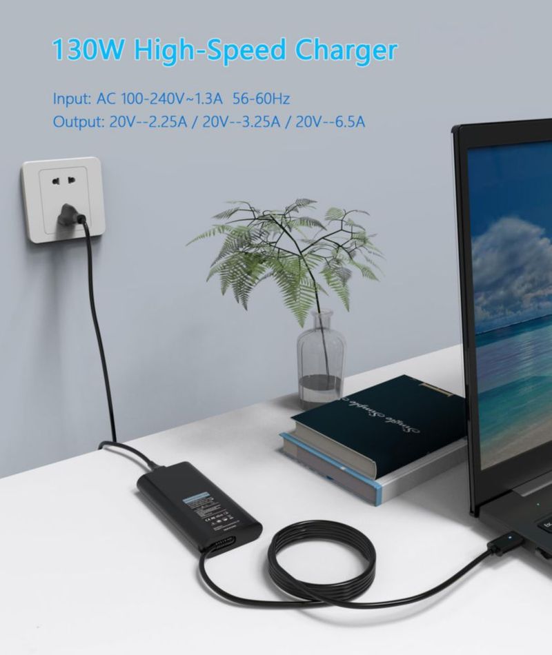 Cargador USB-C Nivjuky 130W para Dell Pro Max 16