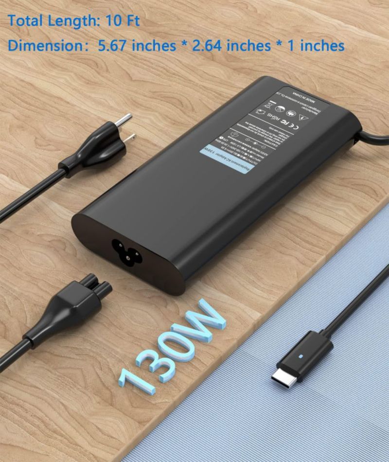 Cargador USB-C Nivjuky 130W para Dell Pro Max 16