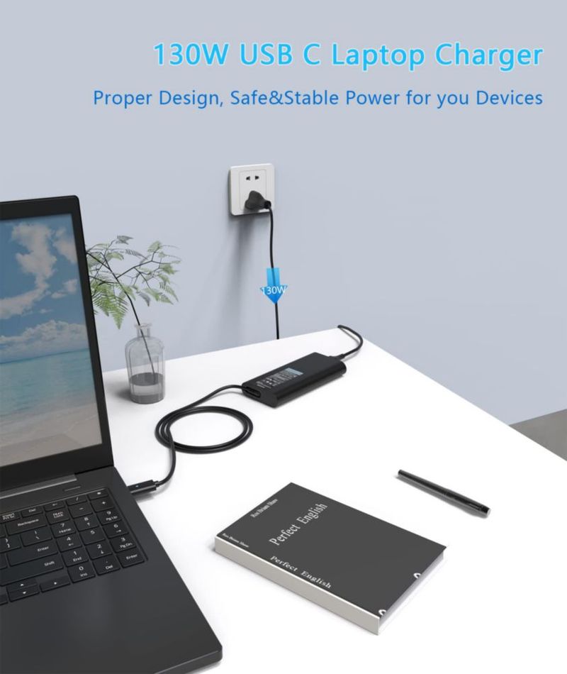 Cargador USB-C Nivjuky 130W para Dell Pro Max 16