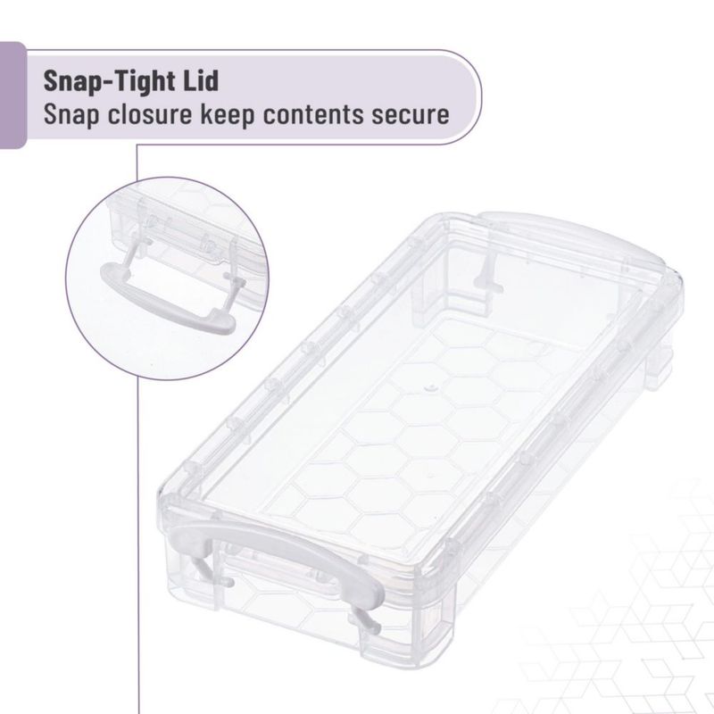 Cajas organizadoras de lápices Mr. Pen pack de 6 plástico transparente con tapa de presión