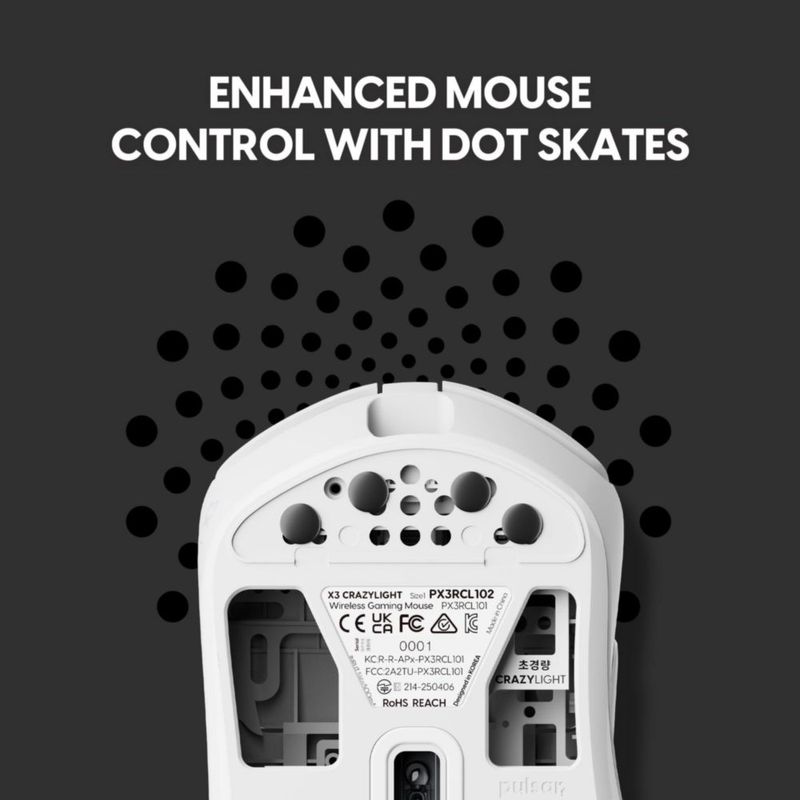 Mouse gamer inalámbrico Pulsar X3 Crazylight 43 g 32000 DPI