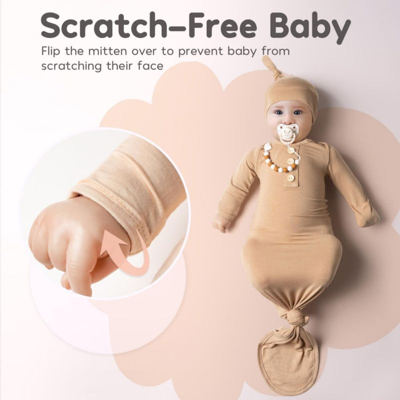 Set de batitas para bebé Noah Baby 2 piezas con gorrito y diseño anudado