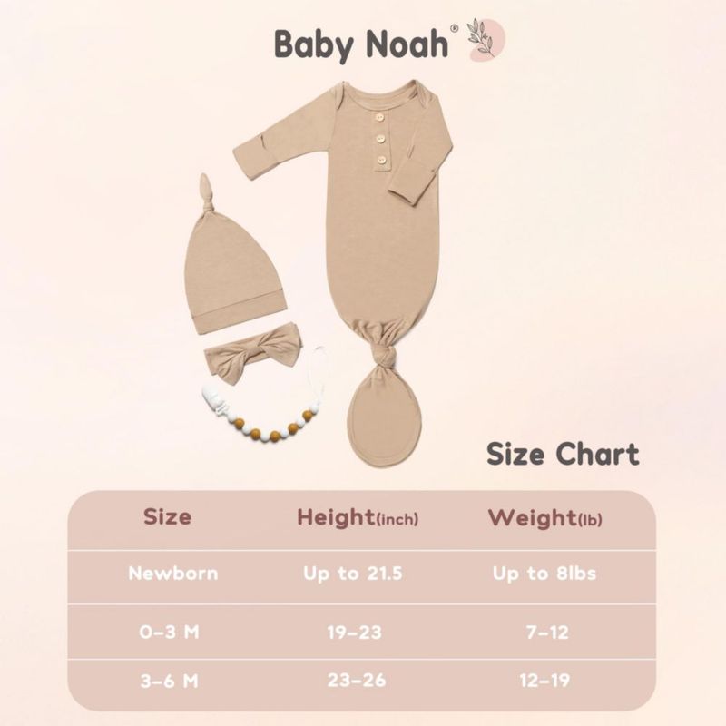 Set de batitas para bebé Noah Baby 2 piezas con gorrito y diseño anudado