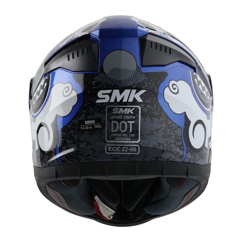 Casco smk bionic youth azul chimpz mica L Azul