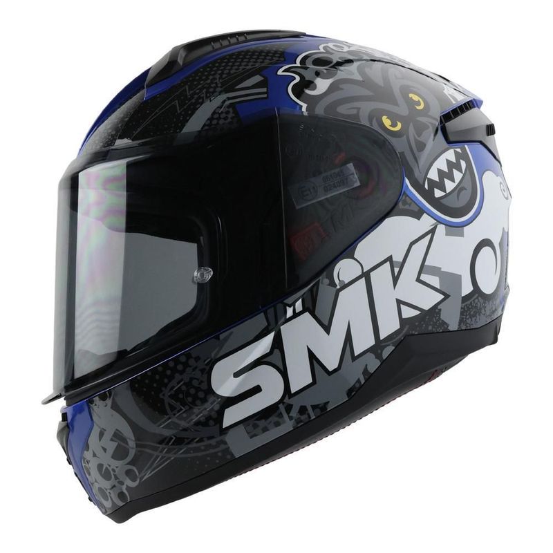 Casco smk bionic youth azul chimpz mica L Azul