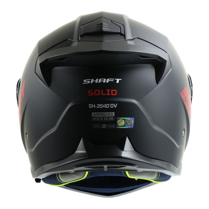 Casco shaft sh3540 dv ng/rj mt m.transp XXL Negro