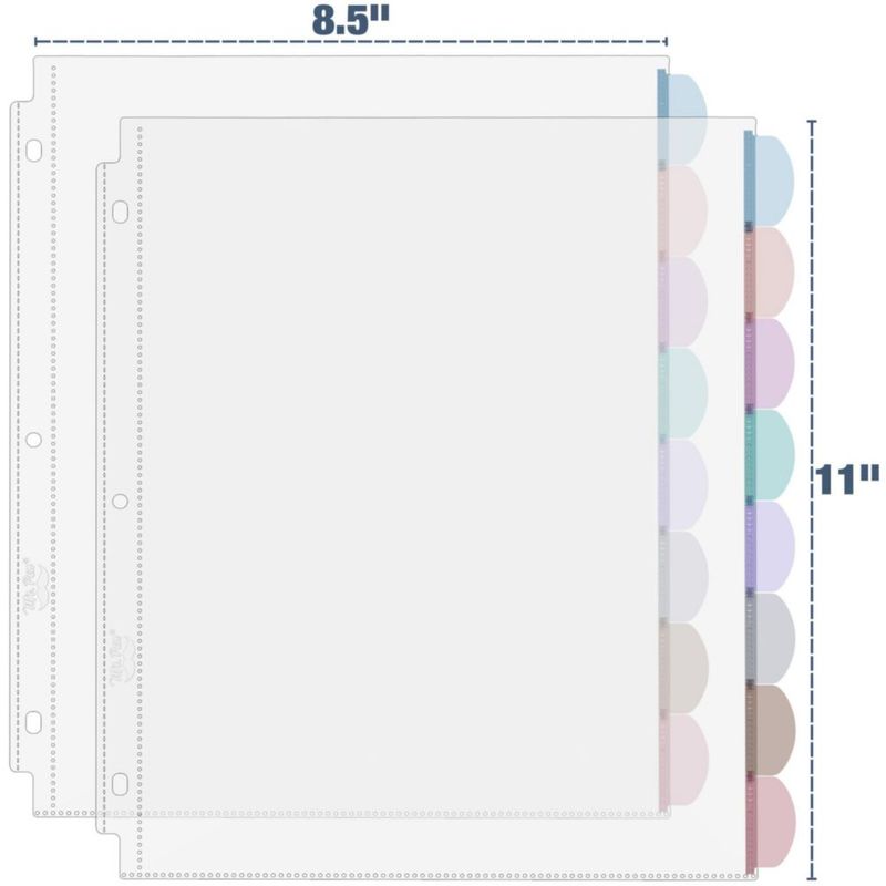 Protectores de hojas Mr. Pen 21x28 cm 8 pestañas 2 juegos