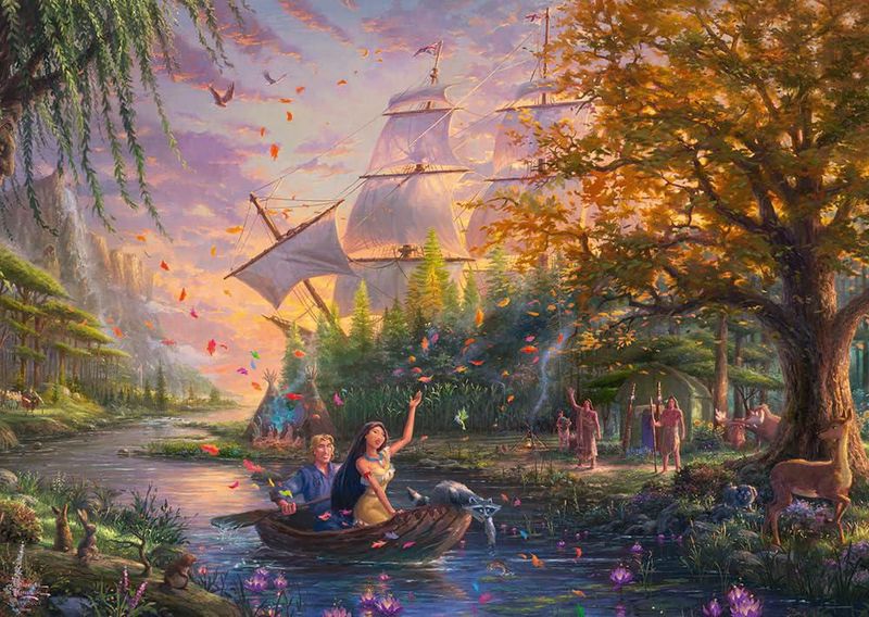 Rompecabezas Schmidt Thomas Kinkade Disney Pocahontas 1000 piezas