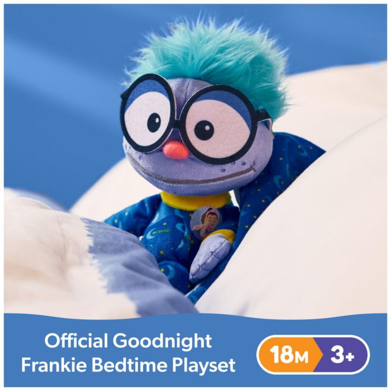 Set de juego de peluche para niños pequeños Buenas noches Frankie de Ms. Rachel 28 cm