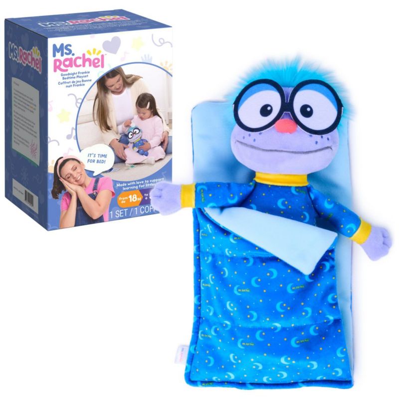 Set de juego de peluche para niños pequeños Buenas noches Frankie de Ms. Rachel 28 cm
