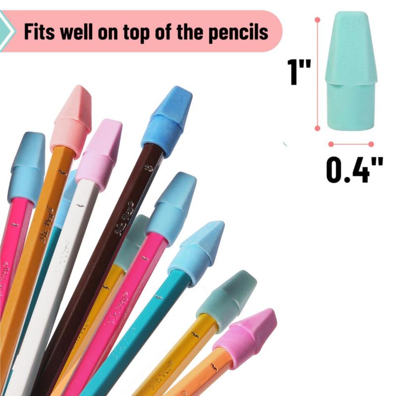 Gomas de borrar para lápiz Mr. Pen paquete de 1000 coloridas y sin látex