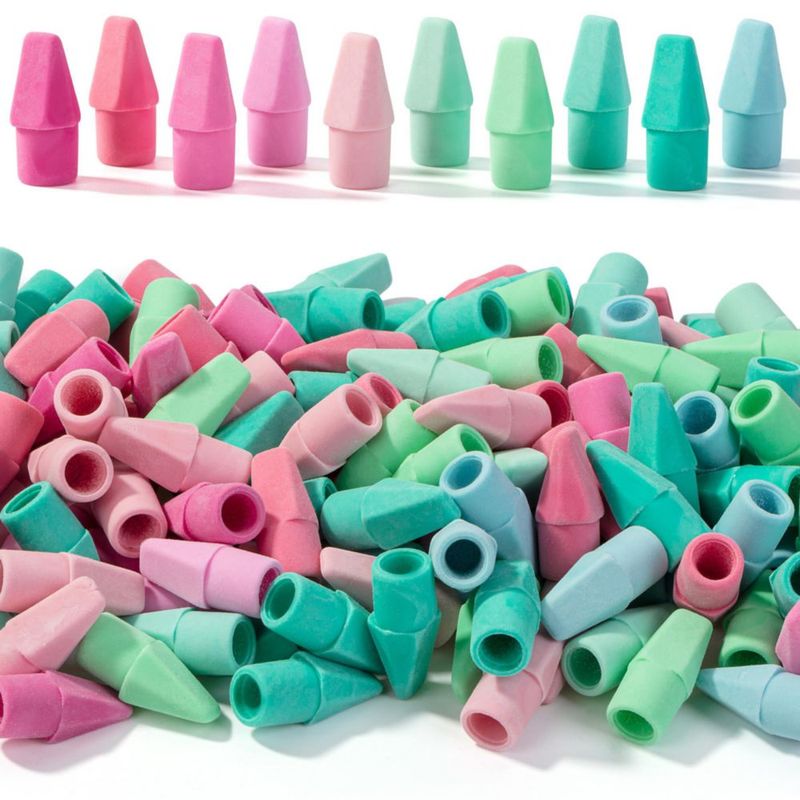Gomas de borrar para lápiz Mr. Pen paquete de 1000 coloridas y sin látex