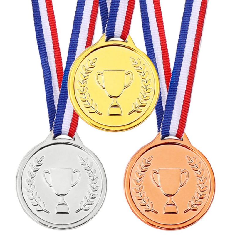 Medallas de Ganador Pllieay 24 piezas 35 cm Oro Plata Bronce