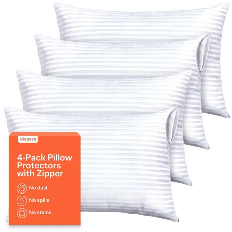 Protectores de almohada Niagara Sleep Solution estándar - paquete de 4