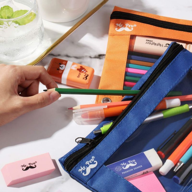 Estuche para lápices Mr. Pen 25 × 17 cm pack de 2 con cremallera