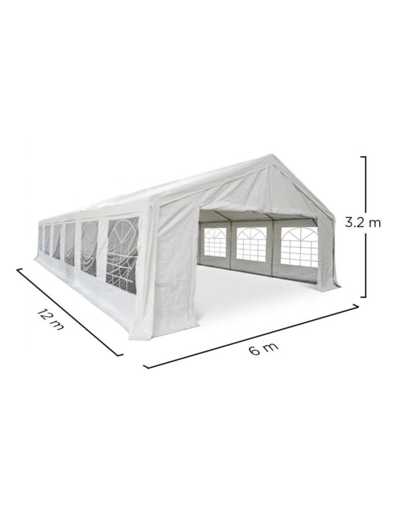 TOLDO ARMABLE 6X12 KANSAS BLANCO IMPERMEABLE PARA EVENTOS