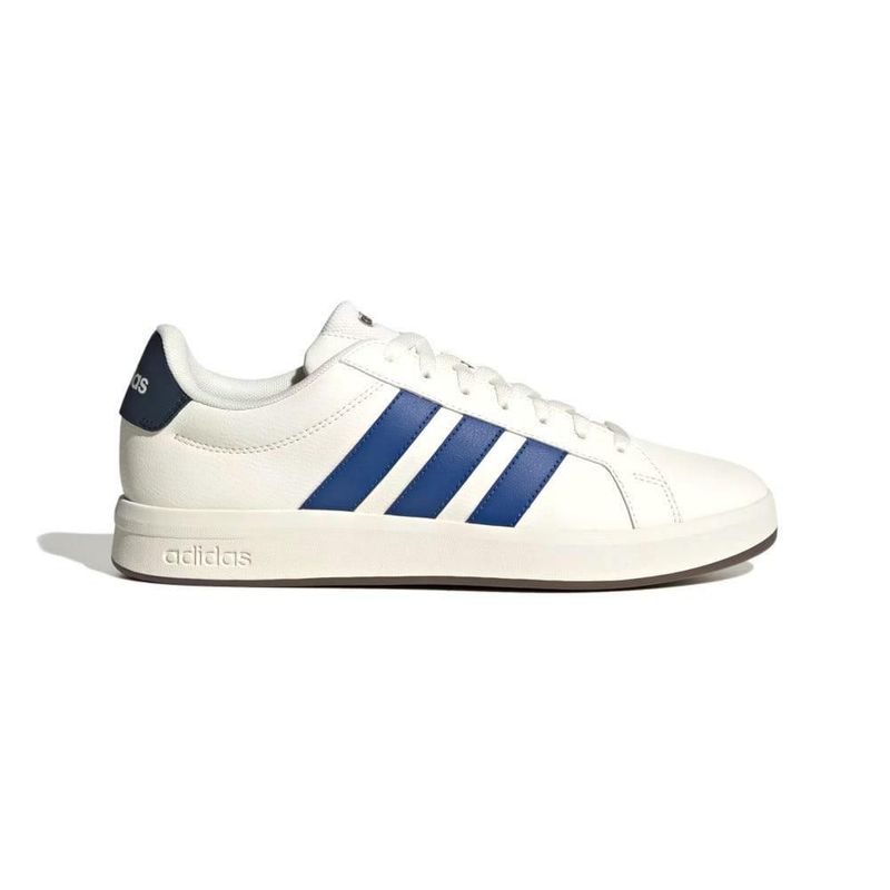 Tenis Adidas Grand Court Base 3.0 Hombre Blancos con Azul KK4818