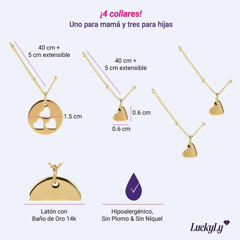 Aretes luckyly baño oro 14k tipo arracadas 2 en 1, regalos para mujer nura