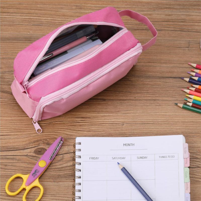 Estuche de lápices Mr. Pen de 3 compartimentos y 2 bolsillos