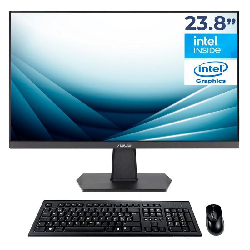 Computadora escritorio mini pc asus n4500 8gb 256gb 24" kit