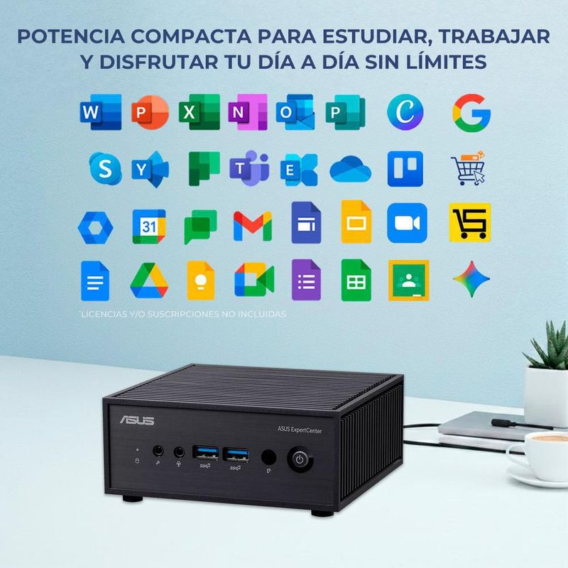 Computadora escritorio mini pc asus pn42 n4500 8gb ssd 256gb